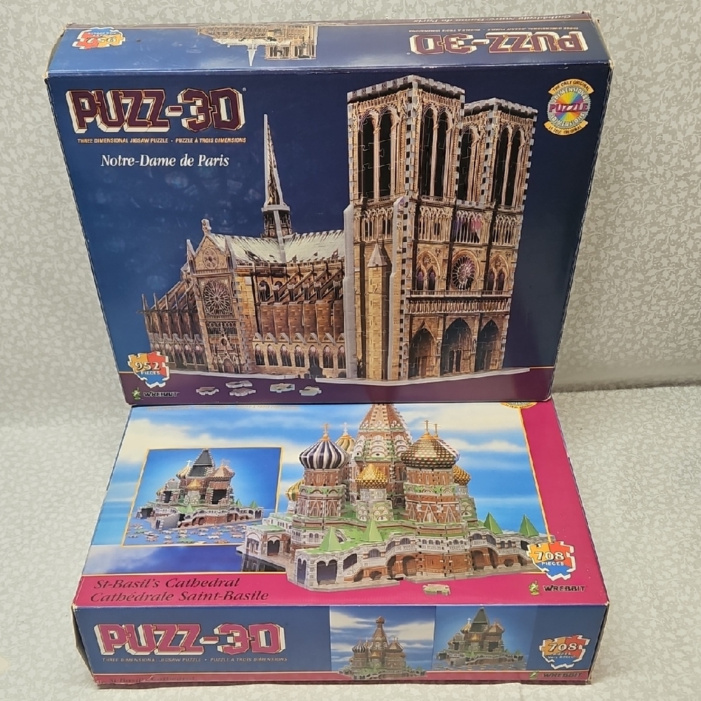 1995 Cathedral Notre-Dame de Paris & St-Basil's Cathedral 3D Puzzles